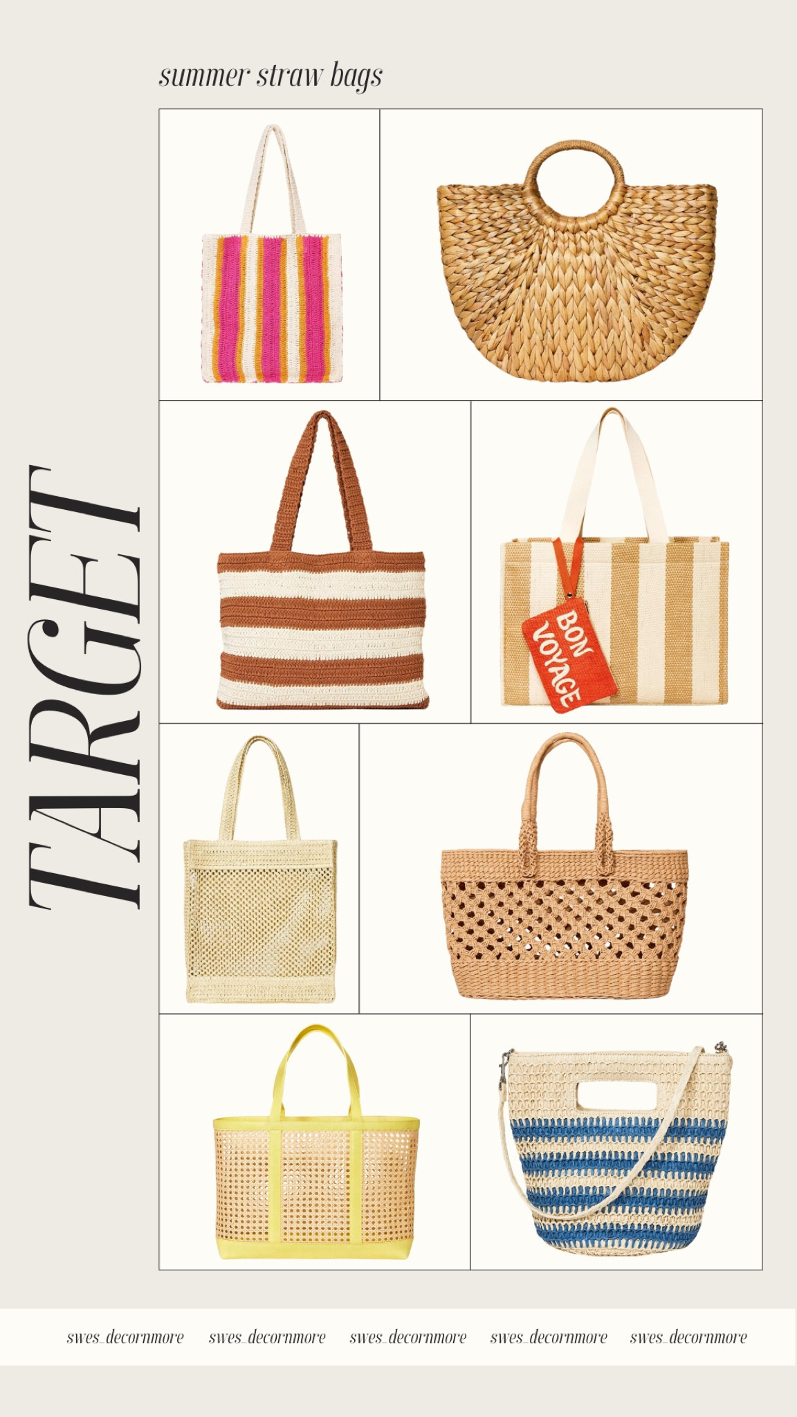 Check out these summer beach bags at Target! So many options to pick from, there is patterns and solids and different sizes that are great for any beach occasion! 

#LTKStyleTip #LTKSwim #LTKSeasonal