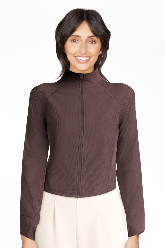 Avia Women's Ribbed SoftSculpt Jacket, Sizes XS-XXXL | Walmart (US)