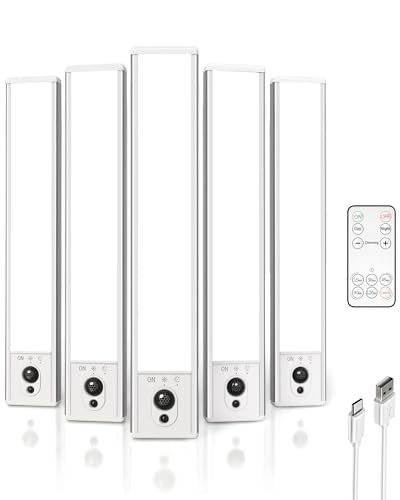 EZVALO 5-Pack Under Cabinet Lighting, 2400mAh Motion Sensor Light, LED Closet Lights Wireless, 65... | Amazon (US)