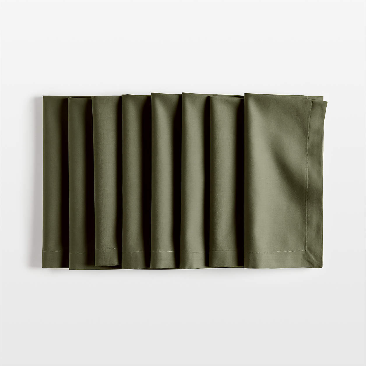 Aspen Burnt Green Organic Cotton Napkins, Set of 8 + Reviews | Crate & Barrel | Crate & Barrel