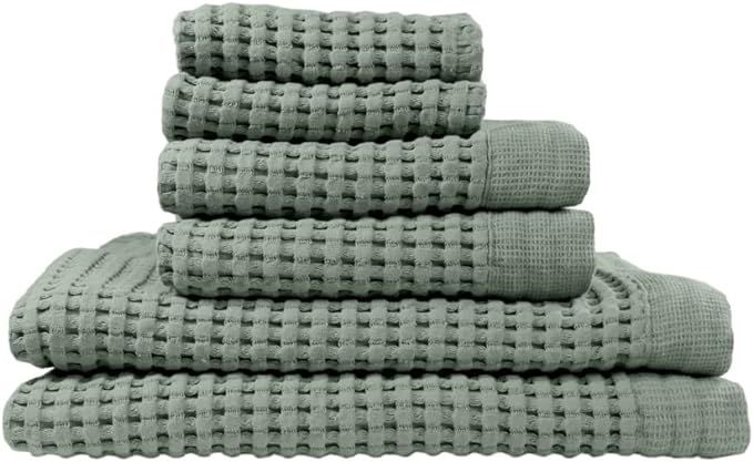 GILDEN TREE Waffle Towel Set Quick Dry Thin | 2 Bath Towels | 2 Hand Towels | 2 Washcloths, Moder... | Amazon (US)