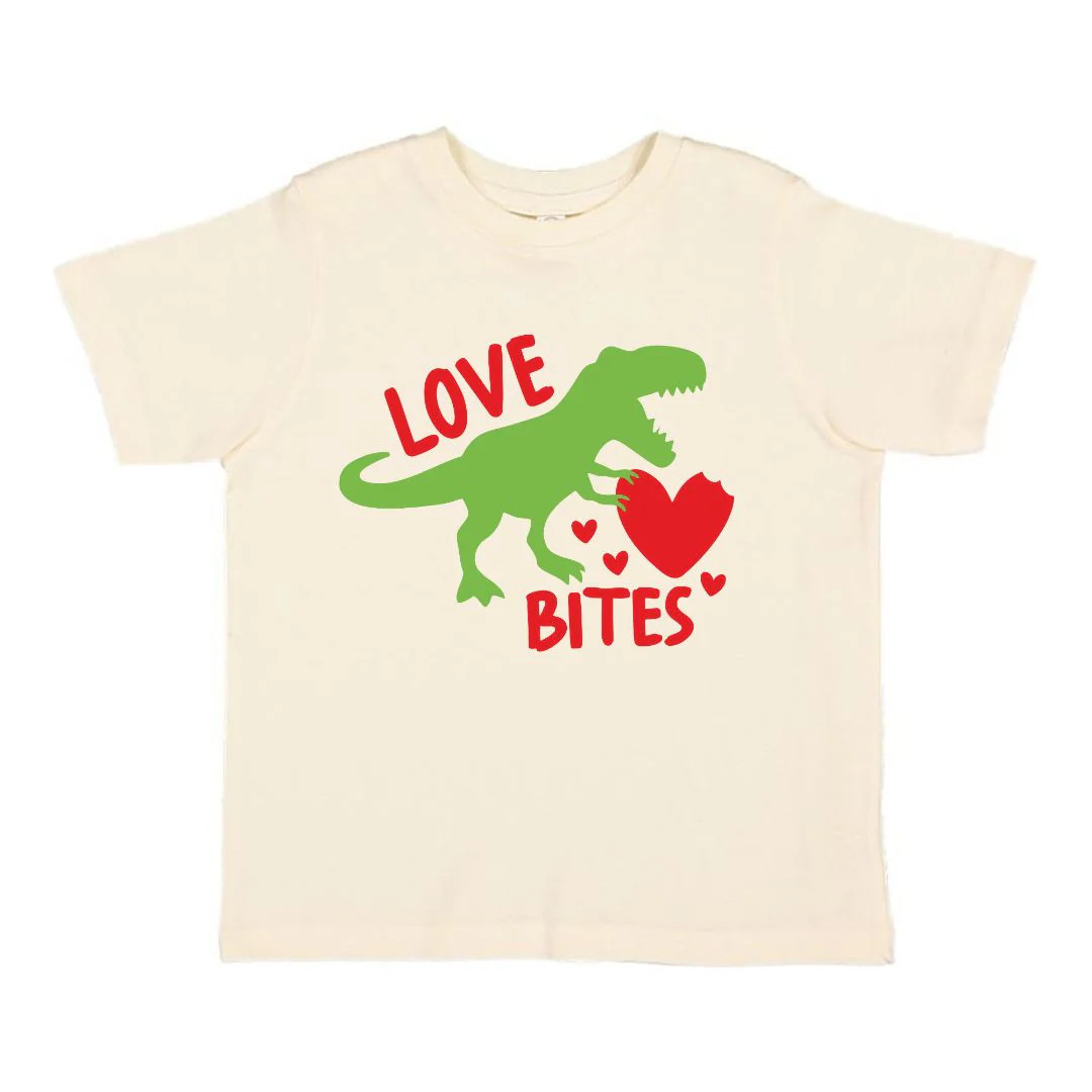 Love Bites Valentine's Day Short Sleeve T-Shirt - Natural | Sweet Wink