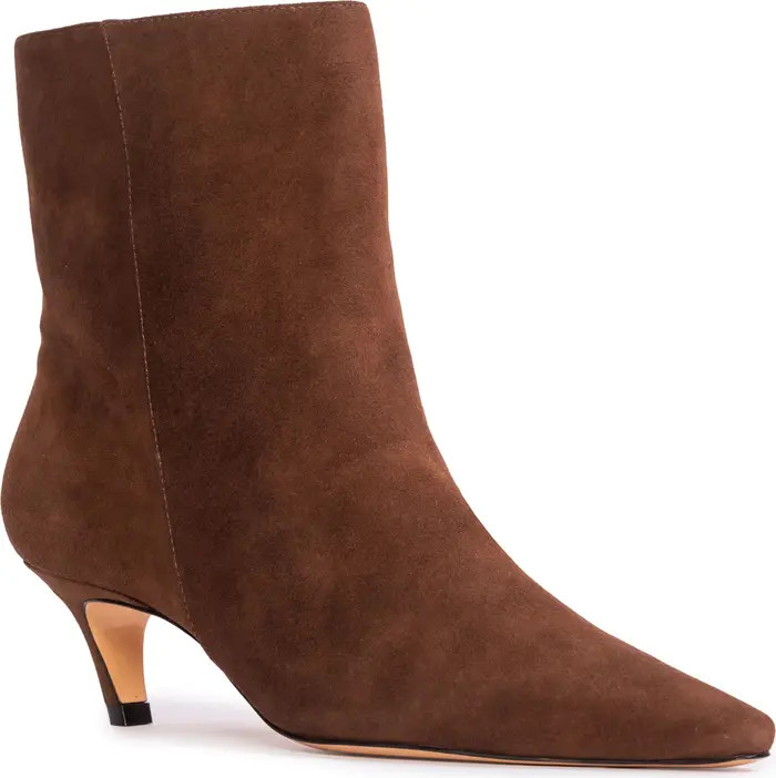 BLACK SUEDE STUDIO Avenue 50 Pointed Toe Kitten Heel Bootie (Women) | Nordstrom | Nordstrom