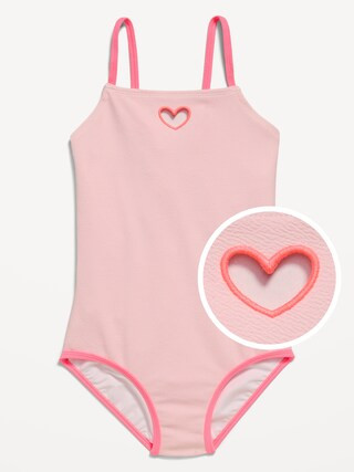 Heart Cutout One-Piece Swimsuit for Girls | Old Navy (US)