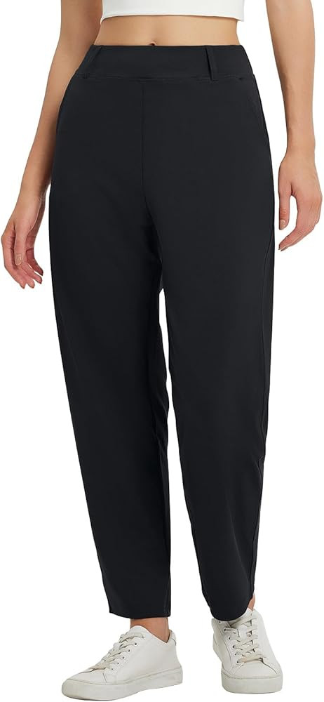 baleaf Womens Ankle Barrel Pants Stretch Travel Pants Petite Work Pants Casual Slacks with Pocket... | Amazon (US)