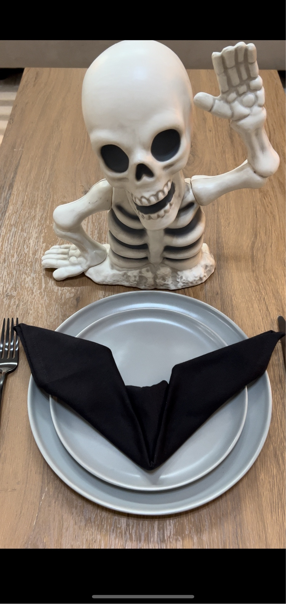 Halloween tablescape bat napkin fold #skeleton #target #qmazon #batnapkin #spooky

#LTKSeasonal #LTKFindsUnder50 #LTKHome