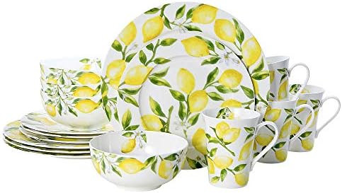 Mikasa Lemons 16-Piece Dinnerware Set, Service For 4, Multicolor | Amazon (US)