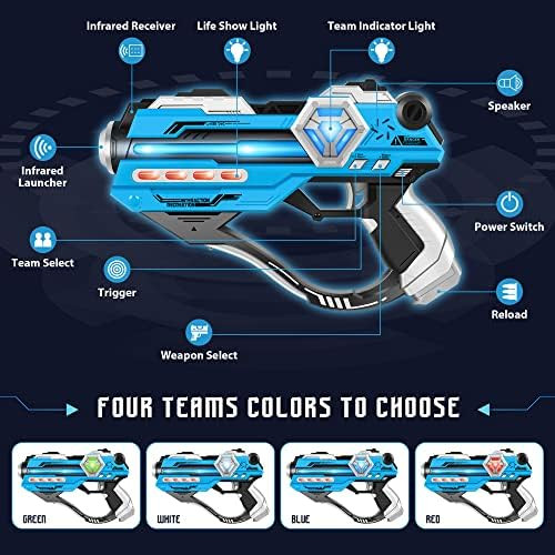 IJO Laser Tag Set of 2-Infrared Multi Function Laser Gun-2 Guns and 2 Vests-Indoor&Outdoor Play T... | Amazon (US)