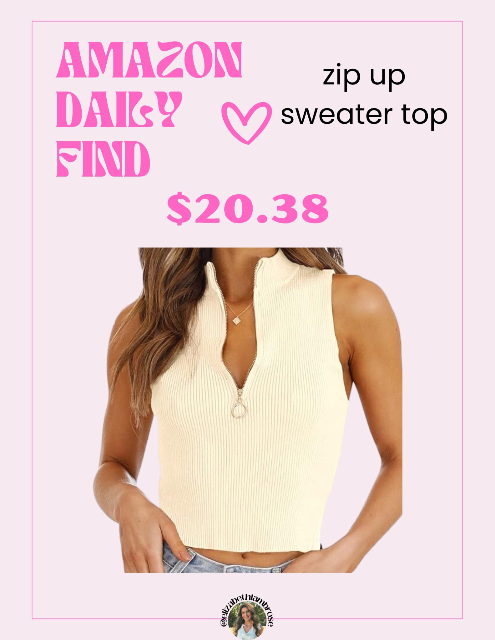yall i love this top!
it’s so cute to me! the zipper front and cream color is really chic!
i feel like you can dress this up and down whatever way you want!
super affordable!!

top | old money | aesthetic | zipper front | tank top | tank | versatile 

#LTKsalealert #LTKworkwear #LTKstyletip