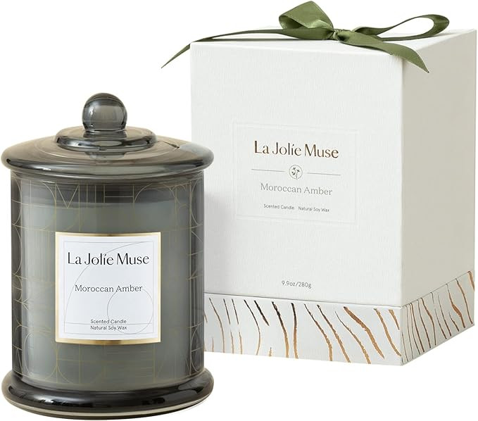 LA JOLIE MUSE Moroccan Amber Candle, Luxury Candle Gift with Gift Box, Candle Gift for Men & Wome... | Amazon (US)