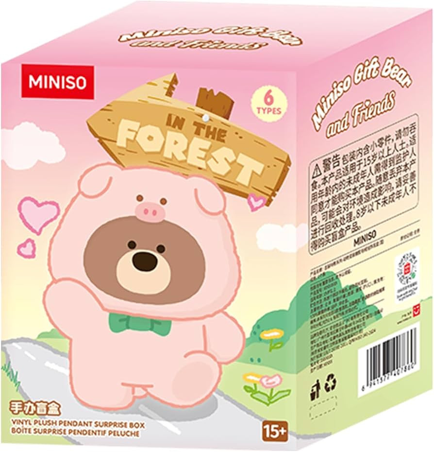 MINISO Gift Bear in The Forest Series Collection Vinyl Plush Blind Box Pendant Surprise Box Myste... | Amazon (US)
