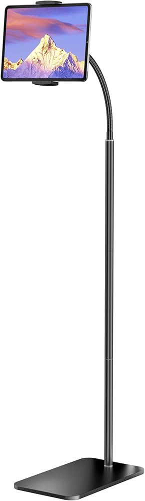 iPad Stand, Adjustable Tablet Floor Stand Metal Tablet Holder with Flexible Gooseneck, Compatible... | Amazon (US)