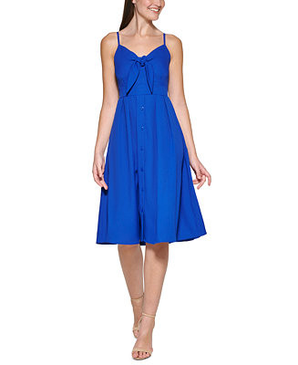 kensie Tie-Front Picnic A-Line Dress & Reviews - Dresses - Women - Macy's | Macys (US)
