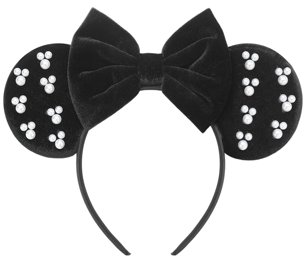 Mouse Ears Headbands for Women & Adult, Mouse Ears Bows Headbands for Princess Christmas Hallowee... | Amazon (US)
