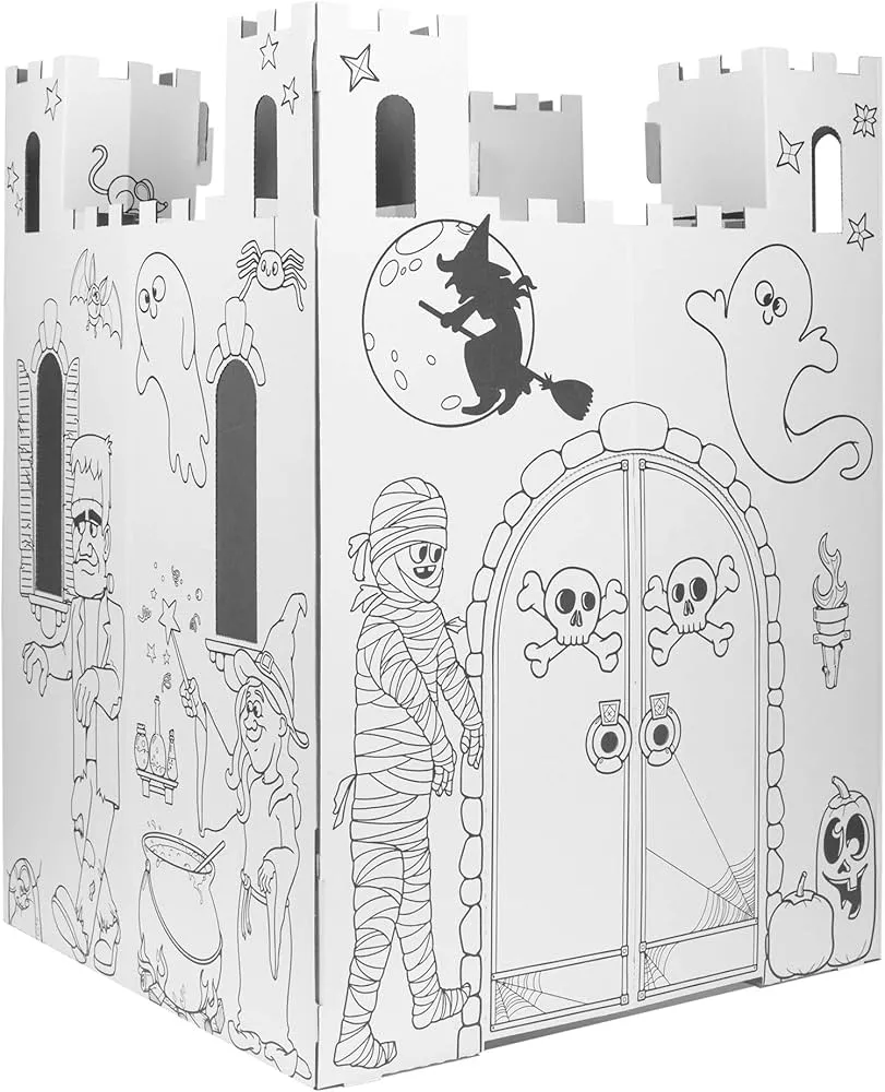  Easy Playhouse Police and Fire Station - Kids Art & Craft for  Indoor & Outdoor Fun – Decorate & Personalize The Cardboard Fort, 32 X 26.  5 X 40. 5 