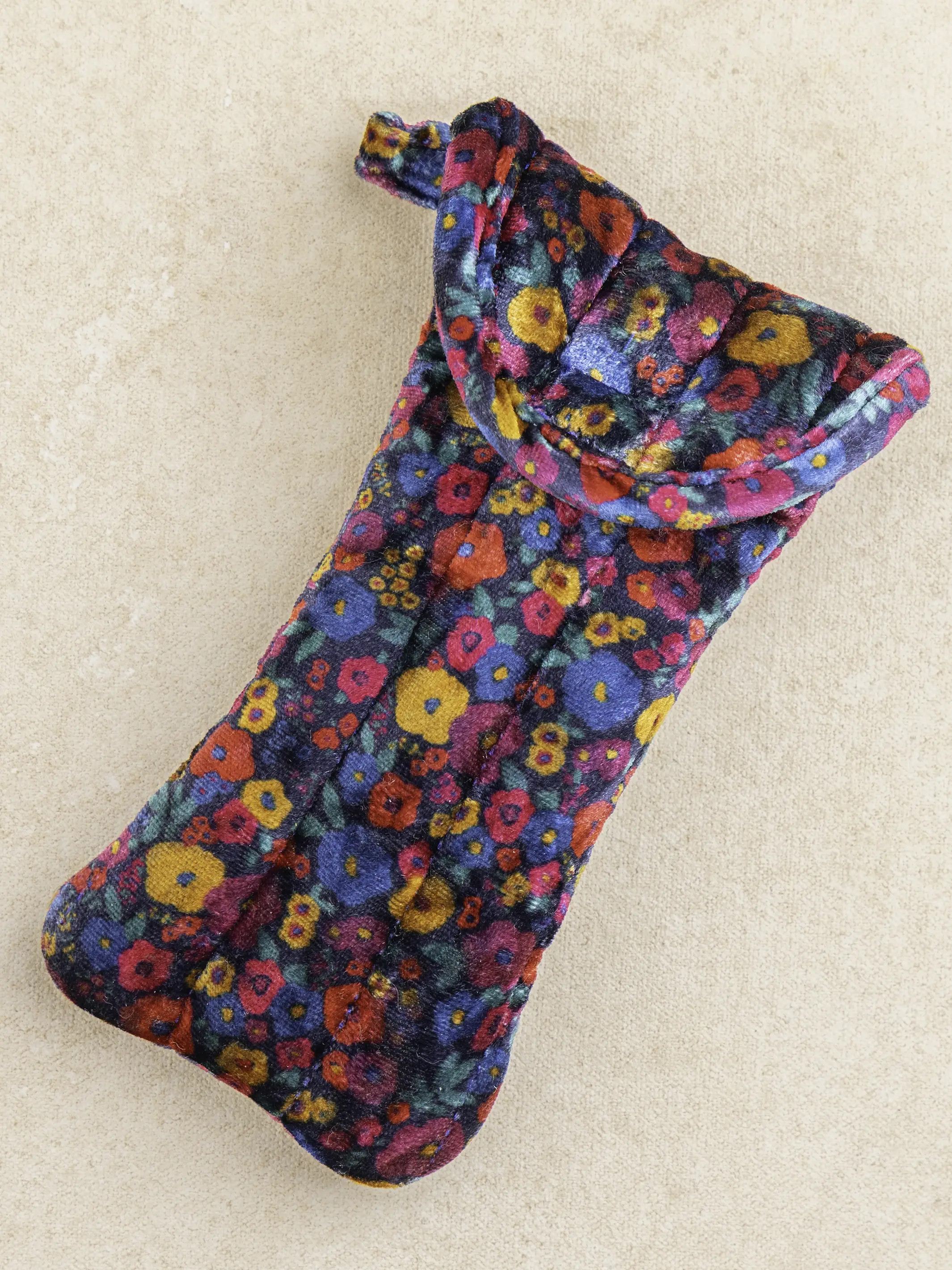 Velvet Puffy Glasses Case - Bungalow Floral Navy | Natural Life