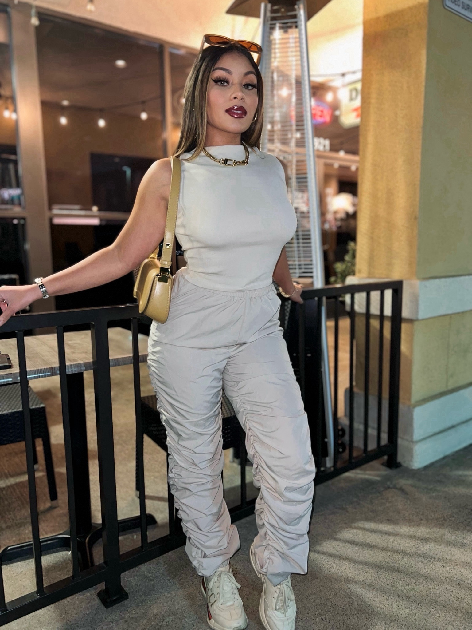 All tan outfit with gold accessories for dinner ✨ 

#LTKitbag #LTKfindsunder50 #LTKstyletip