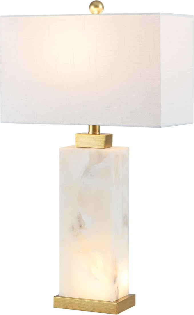 JONATHAN Y JYL6201A Elizabeth 27.5" Alabaster LED Table Lamp Coastal Contemporary Bedside Desk Ni... | Amazon (US)