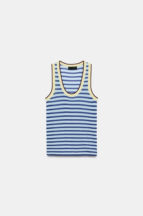 STRIPED KNIT TOP | Zara US
