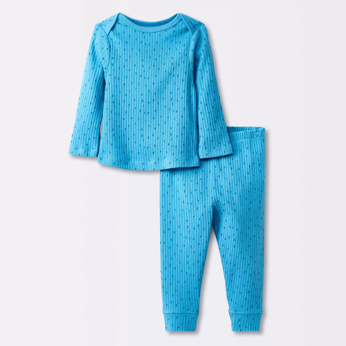 Baby Boys' Basic Wide Ribbed Top & Bottom Set - Cloud Island™ Blue | Target