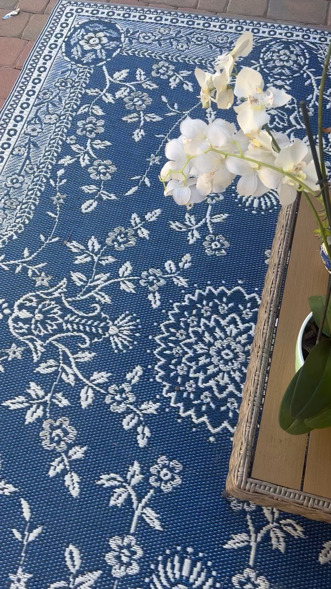 Outdoor rug for patio Grandmillennial style 

#LTKhome #LTKsalealert