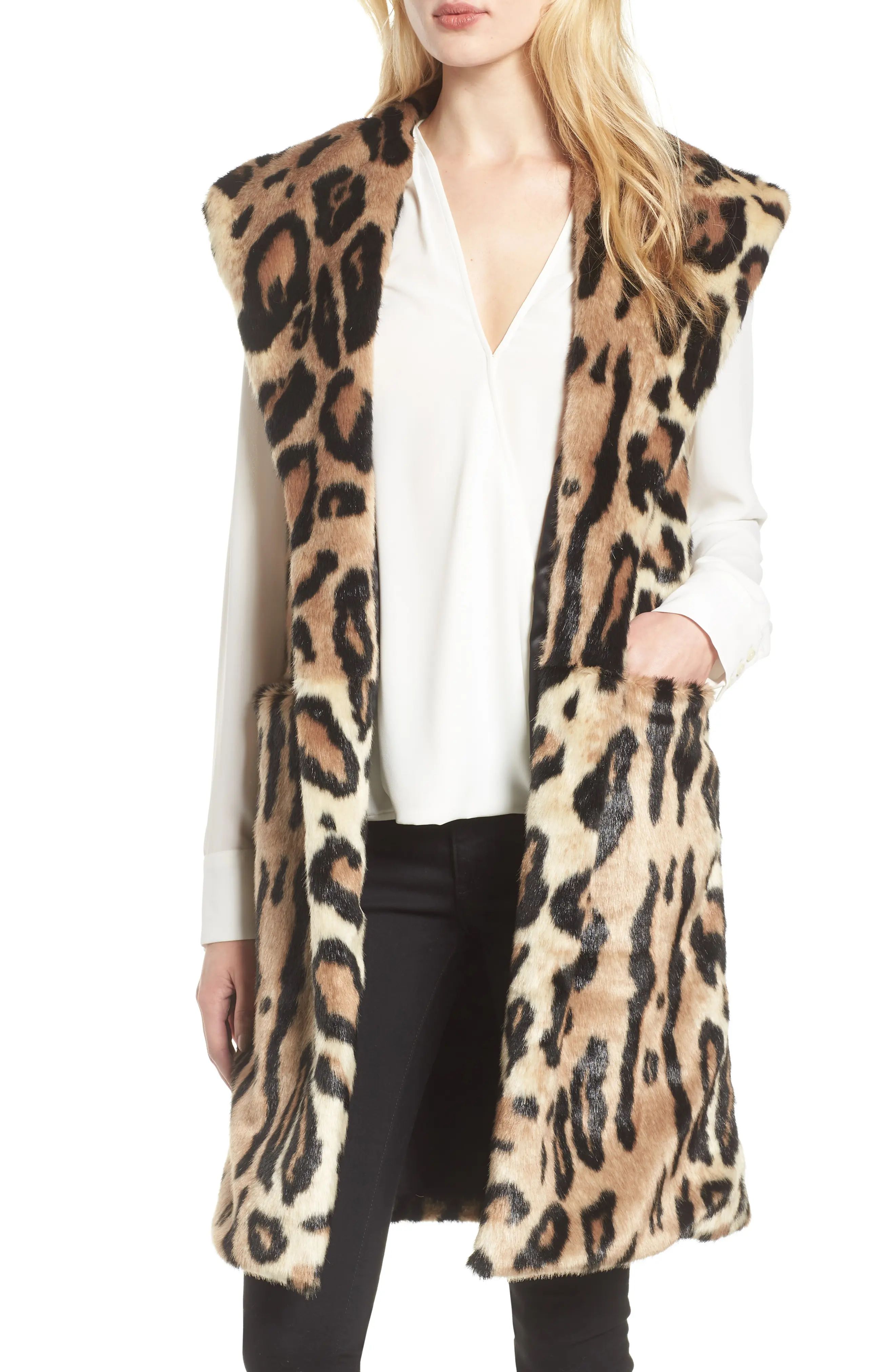 Heurueh Faux Fur Longline Vest | Nordstrom