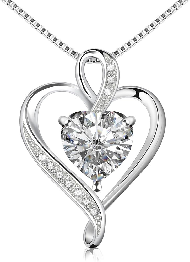 925 Sterling Silver Necklace - Exquisite Silver Jewelry for Women - Heart Pendant Silver Necklace... | Amazon (US)