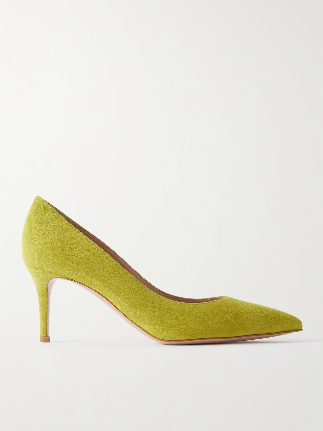 Gianvito Rossi - Gianvito 70 Suede Pumps - Green | NET-A-PORTER (US)