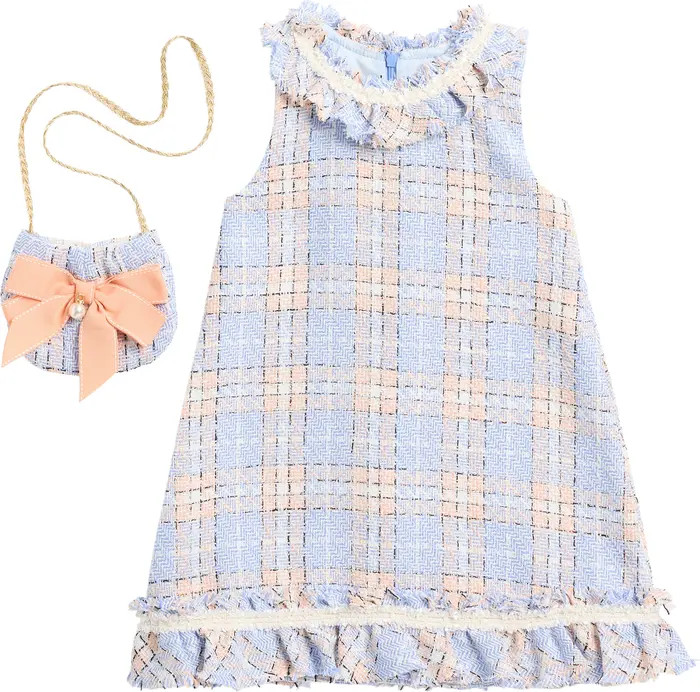 BLUEBERRY Kids' Bouclé Dress and Crossbody Bag Set | Nordstromrack | Nordstrom Rack