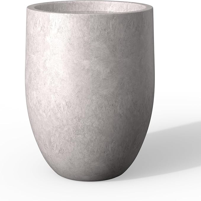 Kante Tall Concrete Planter, 21.7-Inch Height Light Gray Large Indoor Outdoor Plant Pot with Drai... | Amazon (US)