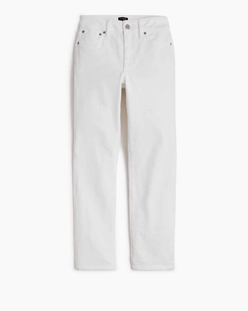 Curvy essential straight white jean in all-day stretch | J.Crew Factory