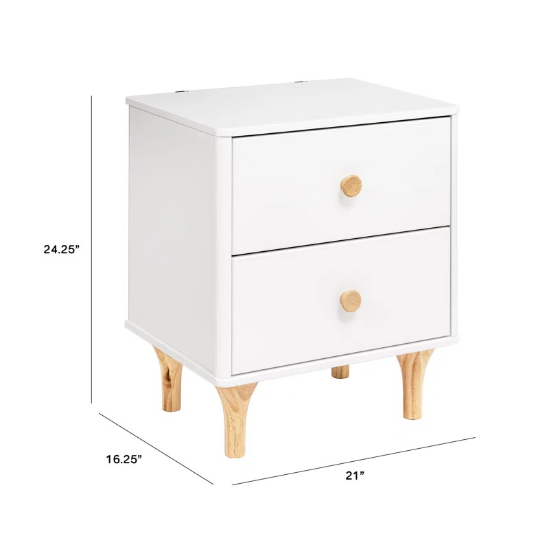 Lolly 2 Drawer Nightstand with USB Port | Wayfair North America