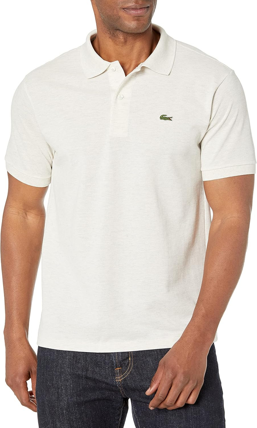 Lacoste Mens Classic Short Sleeve Chine Pique Polo Shirt | Amazon (US)