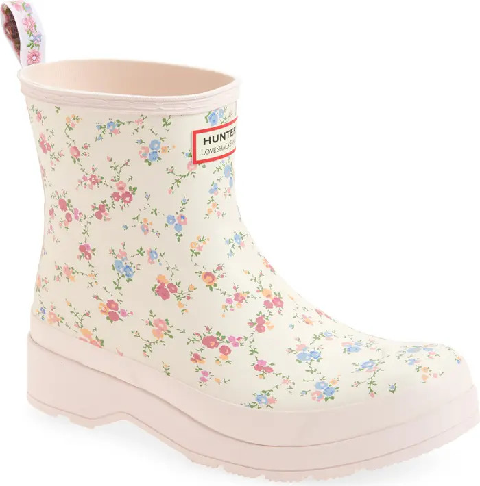 Hunter x LoveShackFancy Play Short Rain Boot (Women) | Nordstrom | Nordstrom