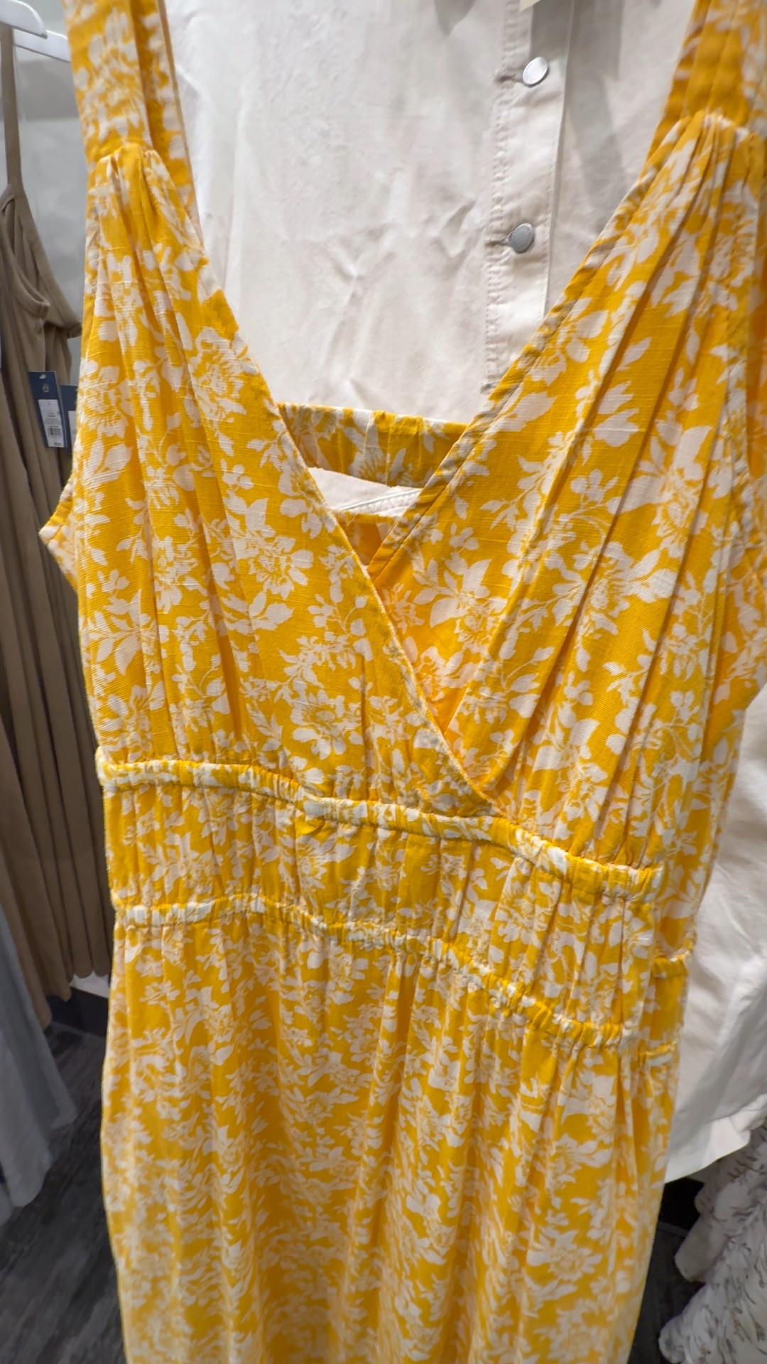 Happy Friday!☺️ 30% Off this New bright yellow color with a pretty floral print that’s fun for summertime!!💛☀️🤩 I love this maxi sundress has an open back and a flattering V-neckline with pockets!!😍 I also love the waist is accentuated in this dress!!☺️ I’ve already shared when this style first arrived in the navy blue with a pretty paisley print that you all loved!!😄  Which one do you prefer, this new yellow floral print or the original one that I shared before in the navy blue paisley print?🤔 

#targetmomof10 #targetcircleweek #targetdress #summerdress #vacationdress #targetdeals #maxisundress 



#LTKMidsize #LTKSaleAlert #LTKOver40