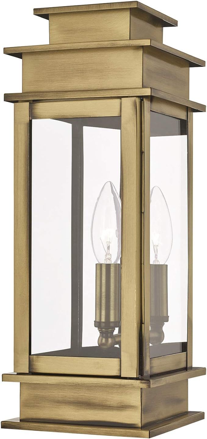 Livex Lighting 2013-01 Transitional One Light Outdoor Wall Lantern from Princeton Collection Fini... | Amazon (US)
