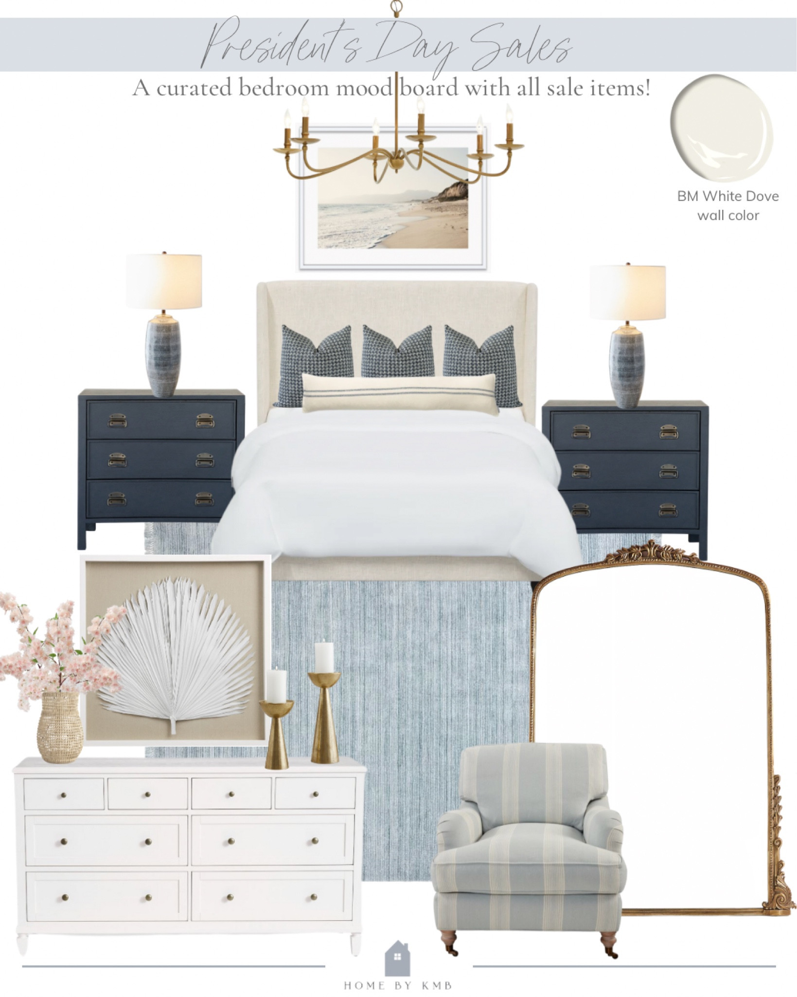 A bedroom mood board with everything on sale for Presidents’ Day! 

#LTKsalealert #LTKhome
