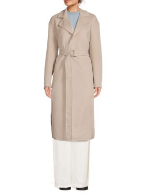 Rebecca Minkoff Belted Wool Blend Trench Coat on SALE | Saks OFF 5TH | Saks Fifth Avenue OFF 5TH