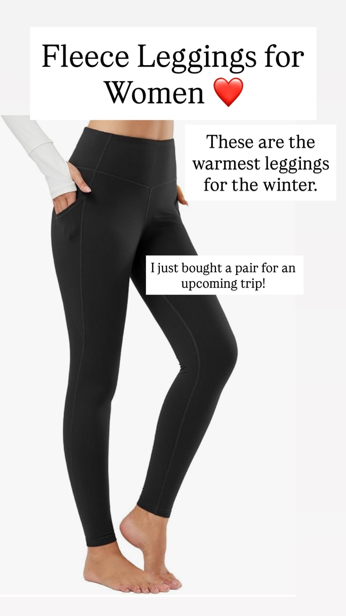 Fleece leggings are warm and toasty! 

#LTKootd