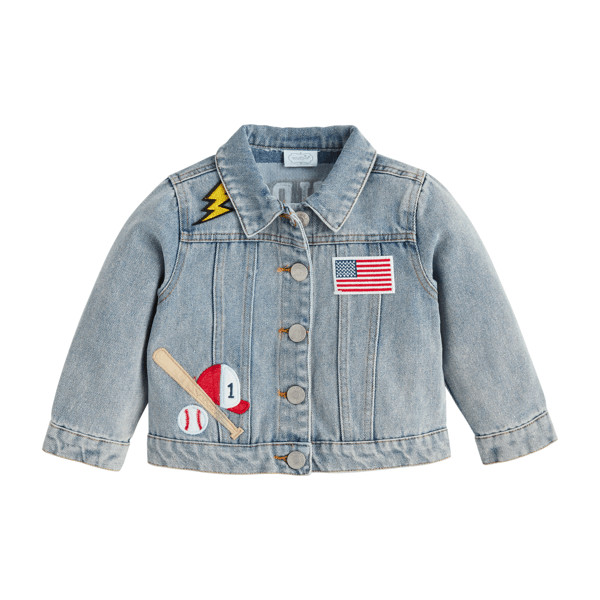 Patch Toddler Denim Jacket | Mud Pie