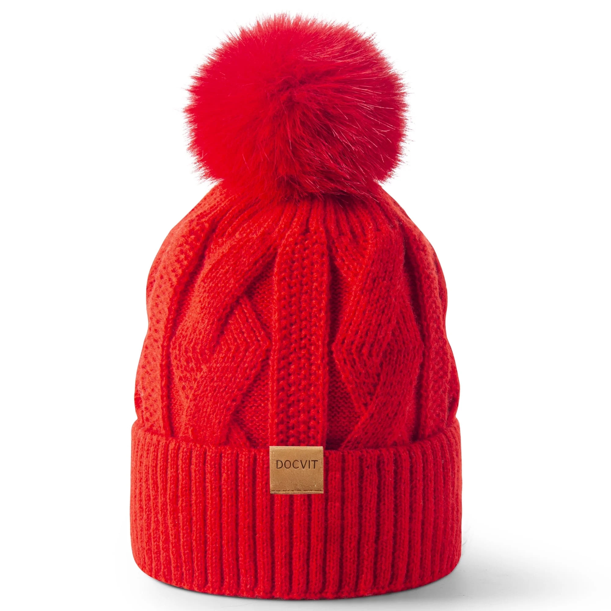 REDESS Beanie Hats for Women,Winter Warm Knitted Fleece Lined Hats Black | Walmart (US)