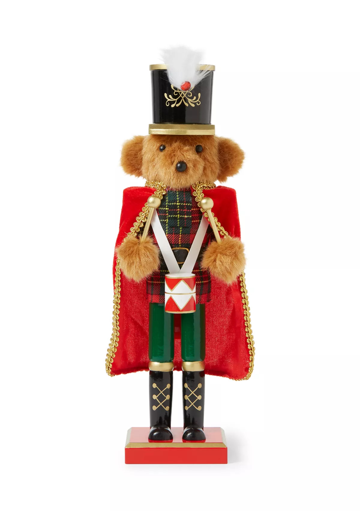 Wooden Teddy Bear Drummer Nutcracker | Belk