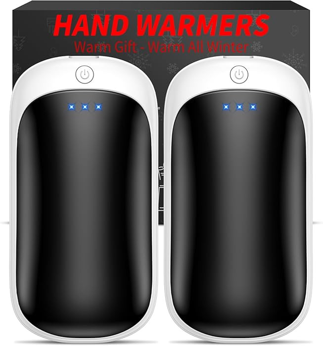 2 Pack Hand Warmers Rechargeable, Portable Electric Hand Warmers Reusable, USB 2 in 1 Handwarmers... | Amazon (US)