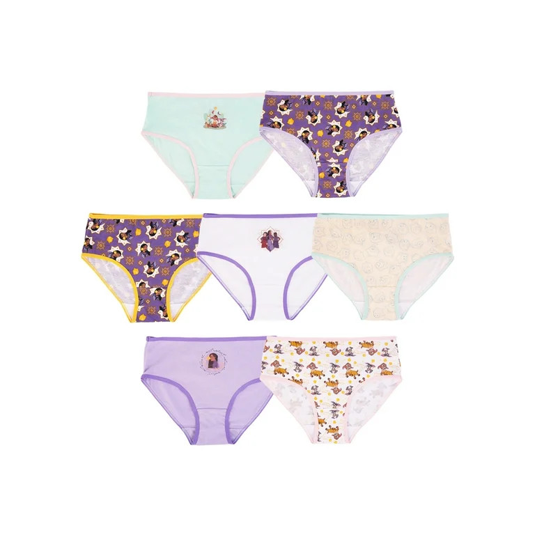 Girls Wish 7 Pack Character Underwear, Size 4-8 | Walmart (US)