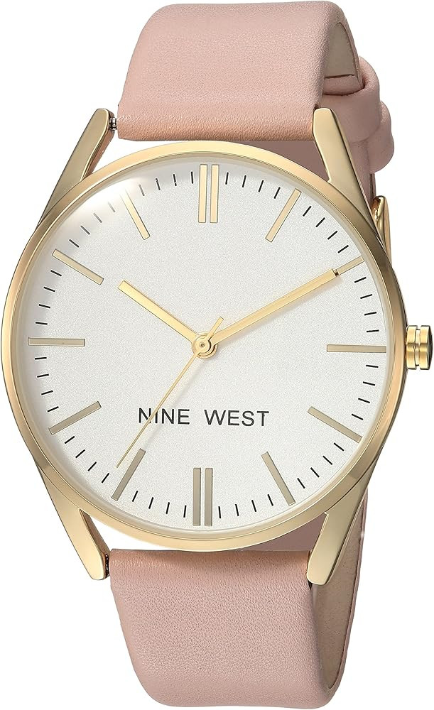 Nine West Goldtone and Light Pink Strap Watch | Amazon (CA)