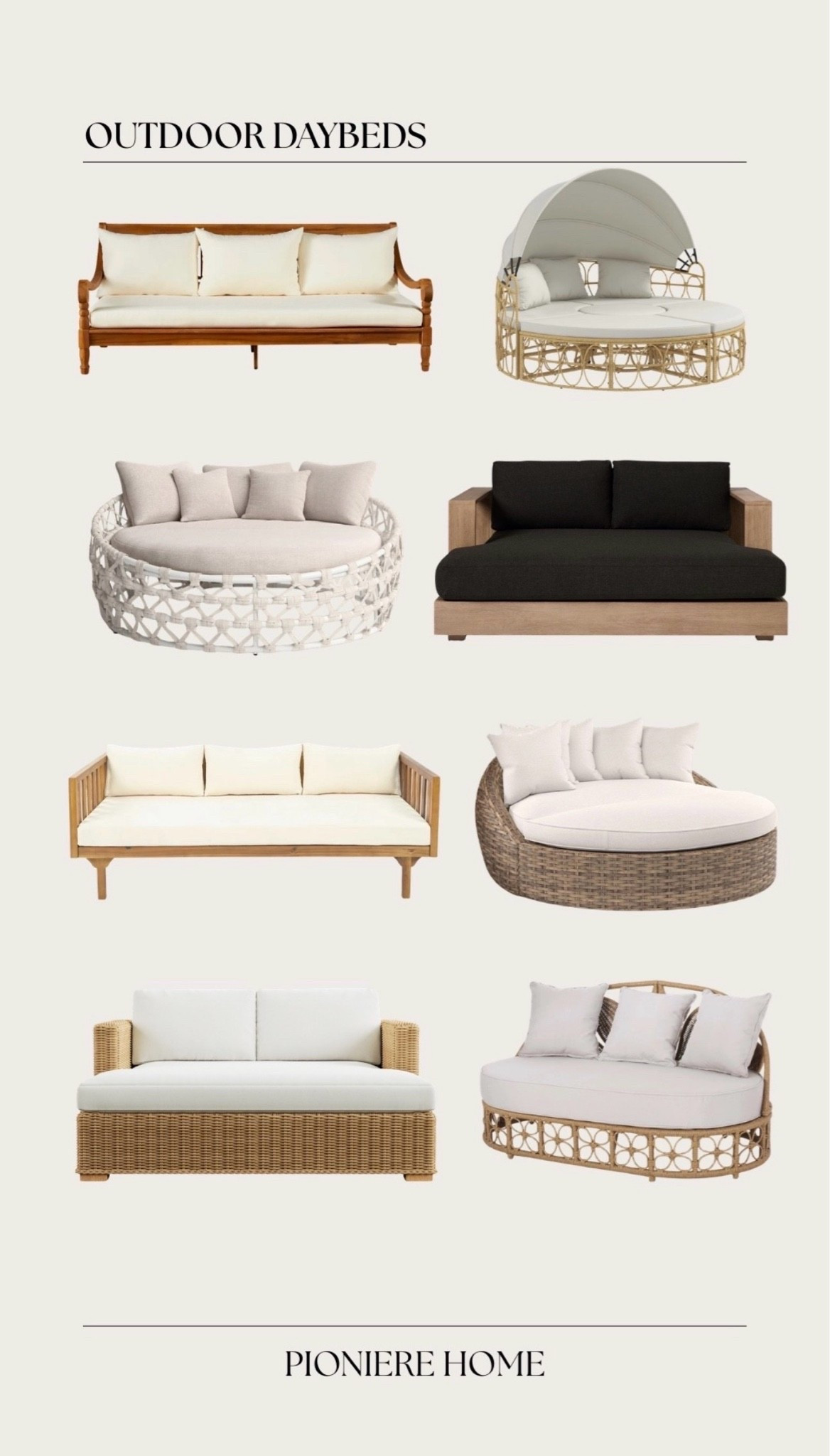 Outdoor daybeds. Outdoor sofas. Lounge furniture. Wicker outdoor daybed.

#LTKSeasonal #LTKHome #LTKSaleAlert
