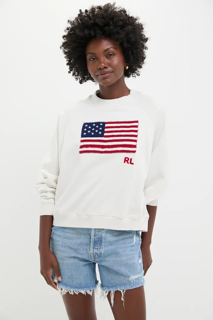 Nevis American Flag Long Sleeve Sweatshirt | Tuckernuck (US)