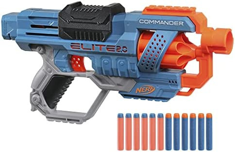 NERF Elite 2.0 Commander RD-6 Dart Blaster, 12 Elite Darts, 6-Dart Rotating Drum, Blasters, Kids ... | Amazon (US)