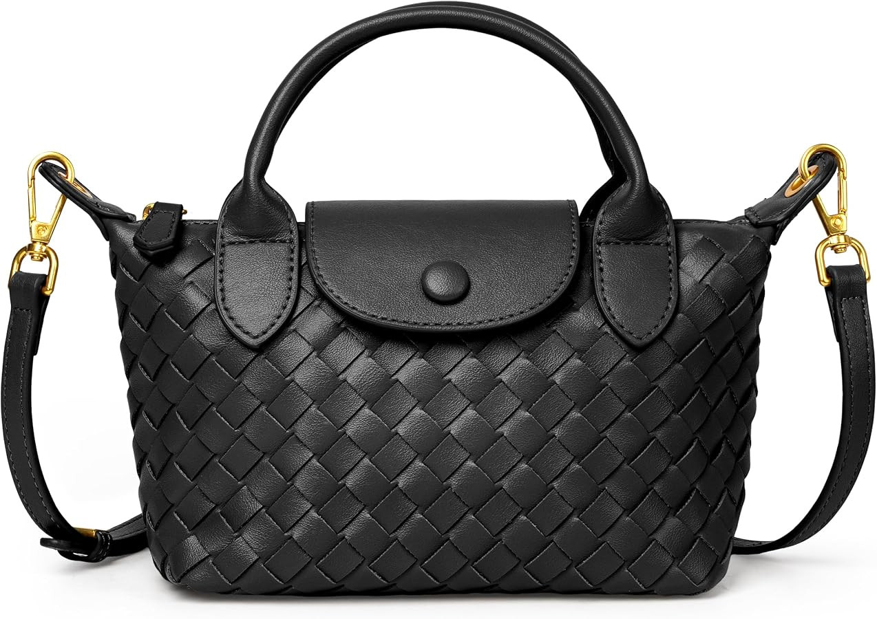Joryin Hand Woven Purses for Women, Mini Crossbody Bag Dumpling Bag. Top Handle Bag Small Purse B... | Amazon (US)