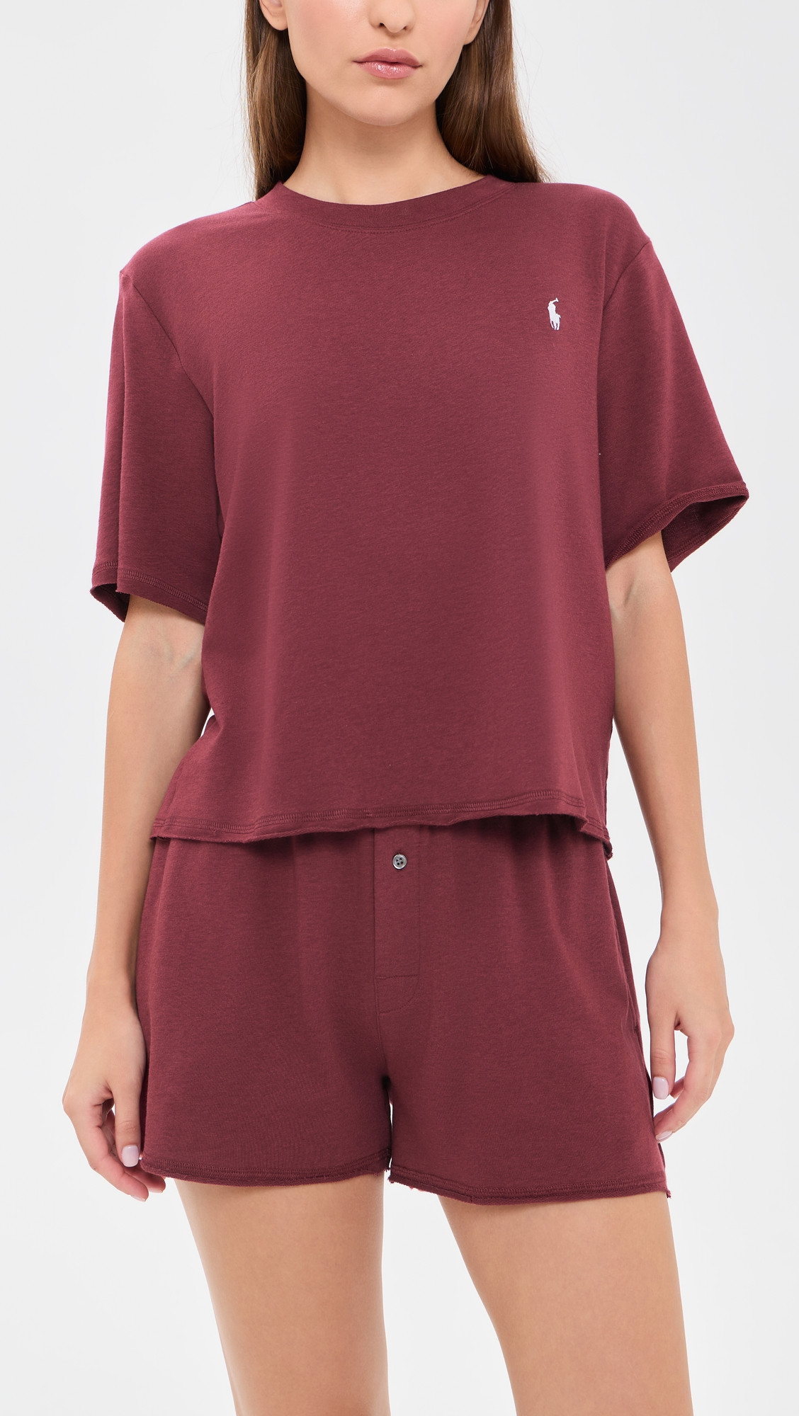 Polo Ralph Lauren Short Sleeve Pajama Set Zinfandel M | Shopbop
